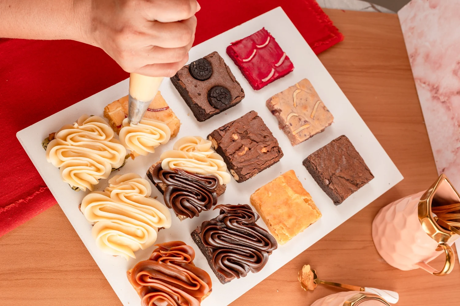 Presentaciones de brownies y blondies